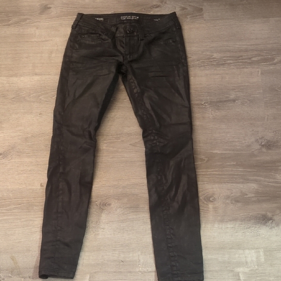 Affliction Los Angeles Raquel Skinny Fit Black Coated Jeans Size 27 - Picture 1 of 9